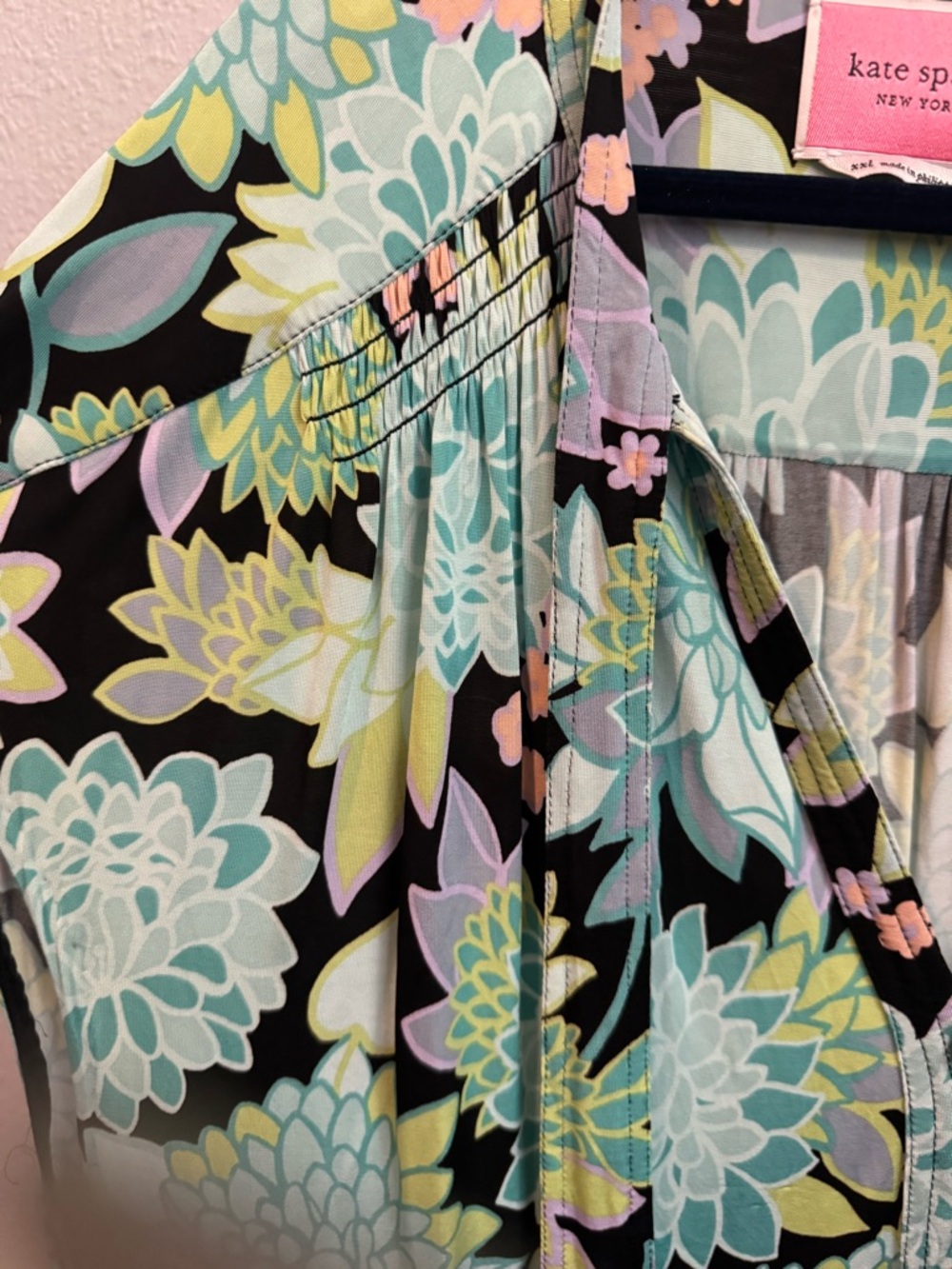 EUC kate spade Black Floral Maxi Dress Sz XXL - Picture 4 of 6
